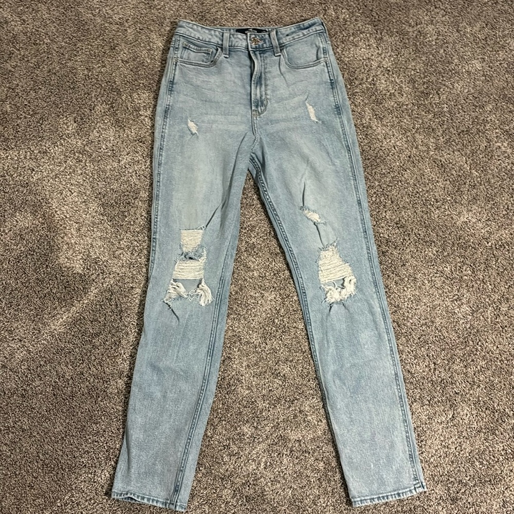 hollister ripped jeans